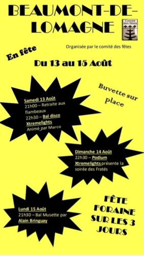 FÊTE DU 15 AOÛT #Beaumont-de-Lomagne