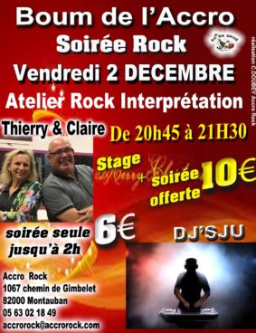 SOIREE ROCK AVEC ATELIER ROCK INTERPRETATION #Montauban