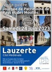 Visite thématique dans le cadre des Journées de Patrimoine de Pays et des Moulins #Lauzerte