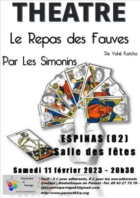 Théâtre, le repas des fauves par les Simonins #Espinas