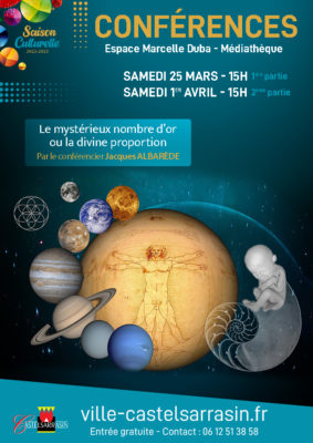 CONFÉRENCE | Le mystérieux nombre d’or ou la divine proportion #Castelsarrasin