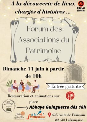 Forum des associations du Patrimoine du Pays de Lafrançaise #Lafrançaise