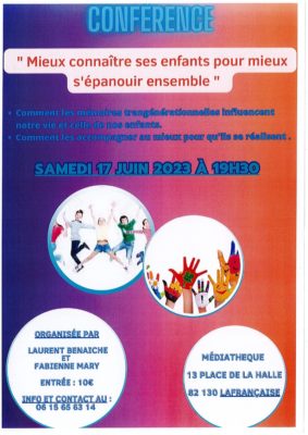 Conférence "Mieux connaître ses enfants pour mieux s’épanouir ensemble" #Lafrançaise