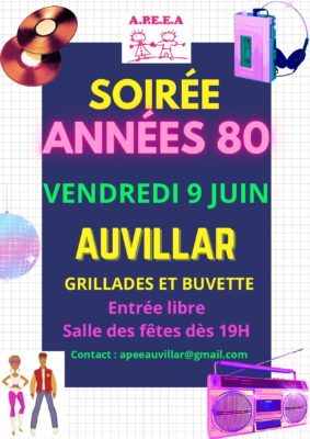 SOIRÉE ANNÉES 80 #Auvillar