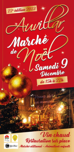 Mairie Auvillar - Marché de Noël 2022 - Flyers 10 x 21 -  2021