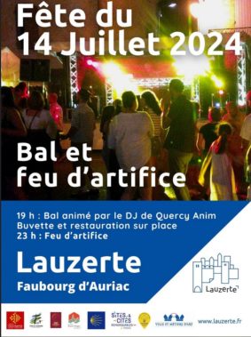 Venez fêter la fête Nationale du 14 juillet au Faubourg d'Auriac de Lauzerte #Lauzerte