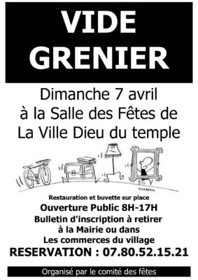 VIDE GRENIER DU COMITE DES FETES #La Ville-Dieu-du-Temple