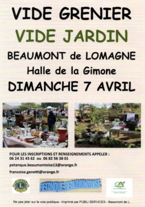 VIDE GRENIER, VIDE JARDIN, VIDE DRESSING ET PUÉRICULTURE #Beaumont-de-Lomagne