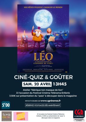 Ciné-quiz et goûter - LÉO, LA FABULEUSE HISTOIRE DE LÉONARD DE VINCI #Montauban