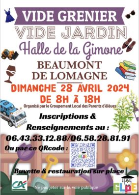 Vide-Greniers et Vide-jardins du GLPE #Beaumont-de-Lomagne
