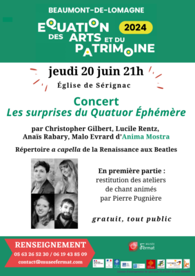 Les surprises du quatuor Ephémère #Sérignac
