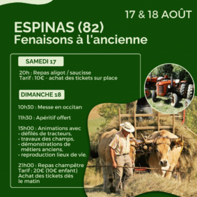 Affiche fenaison à l'ancienne